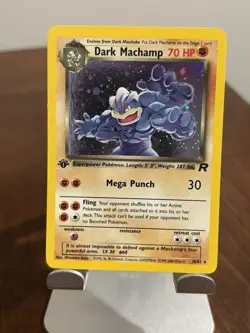 Pokemon TCG Dark Machamp 10/82 Team Rocket 1st Edition Holo Rare 2000 WOTC NM - Image 1