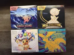Pokemon Elite Trainer Box Lot 4ct Sealed Prismatic Heroes Chaos Rising ETB New - Image 1