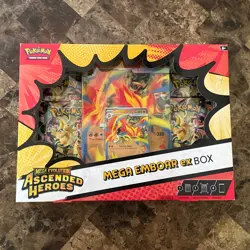 Pokemon Mega Evolution Ascended Heroes Mega Emboar EX Box NEW & SEALED - Image 1