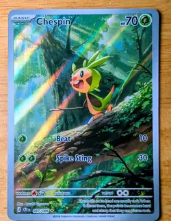 Pokemon ME04: Chaos Rising Chespin 087/086 Illustration Rare English NM - Image 1