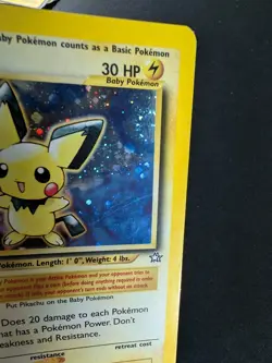 [LP] ✨🌀 SWIRL Pokemon Pichu Neo Genesis 1st Edition Holo Rare 12/111 - Image 3