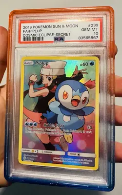 Piplup 239/236 PSA 10 - Pokemon Sun & Moon Cosmic Eclipse - Image 1
