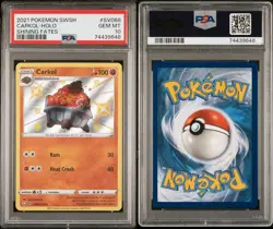 2021 Pokemon SWSH Shining Fates Carkol HOLO PSA 10 GEM MINT #SV068 / SV122 - Image 1