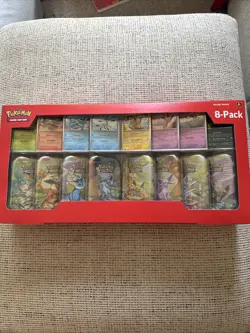Pokemon Scarlet And Violet: Prismatic Evolutions Mini Tins Pack of 8, Sealed - Image 1
