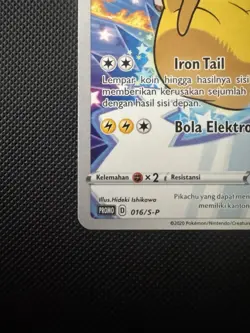Pikachu KFC Promo 016/S-P Full Art Pokemon TCG Indonesia Exclusive - Image 4