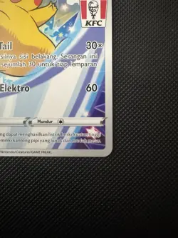 Pikachu KFC Promo 016/S-P Full Art Pokemon TCG Indonesia Exclusive - Image 5