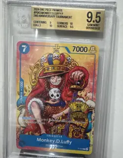 2024 One Piece Monkey D. Luffy 2nd Anniversary Tournament NEW BGS SLAB 9.5 GEM - Image 1