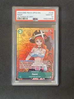 PSA 10 GEM MINT - NAMI ALTERNATE ART OP02-036 - One Piece Paramount War - Image 1