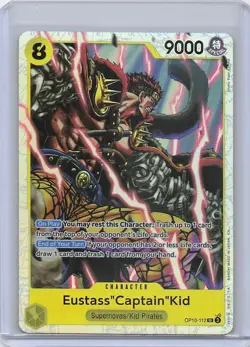One Piece CCG Eustass Captain Kid OP10-112, Royal Blood, Near Mint Condition - Image 1
