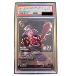Disney Lorcana Enchanted Piglet #221 PSA 10 GEM MINT - Image 1