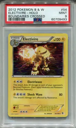 Pokemon Black & White Boundaries Crossed Holo #54 Electivire PSA 9 - Image 1