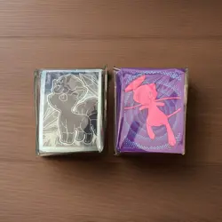2 Sealed lot of Pokemon Sleeves with Mew and Alolan Vulpix Designs - Image 1