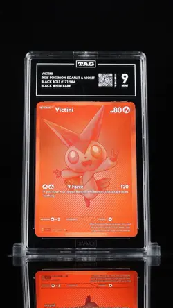 2025 Pokemon SV Black Bolt Victini 171/086 Black White Rare - TAG 9 - Image 1