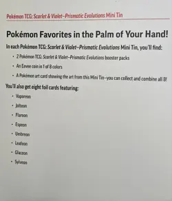 Pokemon TCG Prismatic Evolutions Costco Mini Collection Sealed Box - Image 4