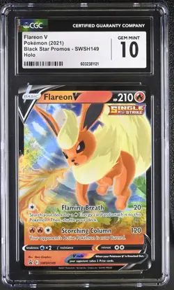 Flareon V #SWSH149 2021 Pokemon Black Star Promos CGC 10 POP 51 - Image 1