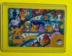 PIKACHU CHARMANDER PHOTO SHOOT Pokemon Pocket Monsters Vending Prism Sticker NM - Image 1