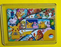 PIKACHU CHARMANDER PHOTO SHOOT Pokemon Pocket Monsters Vending Prism Sticker NM - Image 2
