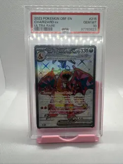 2023 POKEMON OBF EN-OBSIDIAN FLAMES ULTRA RARE #215 CHARIZARD EX PSA 10 - Image 1