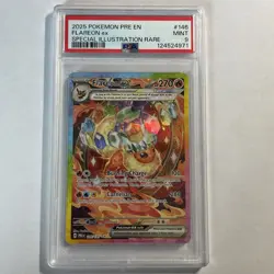 2025 POKEMON PSA 9 MINT EN FLAREON EX PRISMATIC EVOLUTIONS 146/131 SIR - Image 1