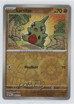Larvitar Reverse Foil Pokemon Prismatic Evolutions PRE #047 - Image 1
