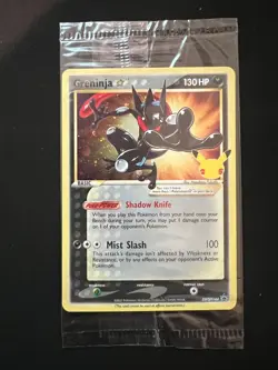 Pokemon Greninja SWSH144 Celebrations Gold Star Promo 25th Anniversary SEALED - Image 1
