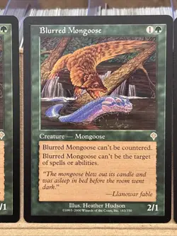 4x Blurred Mongoose Invasion Magic: The Gathering LP Mtg - Image 3