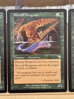 4x Blurred Mongoose Invasion Magic: The Gathering LP Mtg - Image 4