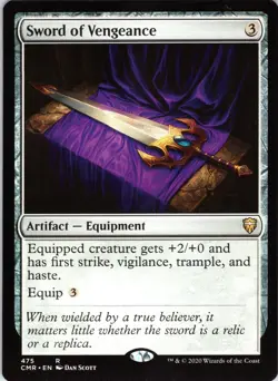 Sword of Vengeance 475 Rare Commander Legends Magic: The Gathering Near Mint - Image 1