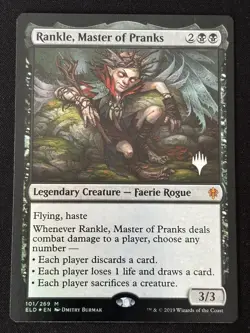 1x MTG Rankle, Master of Pranks (Foil) - Promo Pack: Throne of Eldraine (PPELD) - Image 1