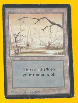 MTG SWAMP Beta (OldManMTG 006-912) - Image 1