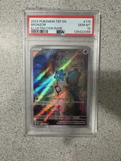 PSA GEM MINT 10 Bronzor 170/162 SV05: Temporal Forces Holo Illustration Rare - Image 1