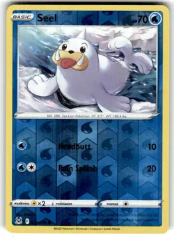 Seel 033/196 Common Lost Origin Pokemon Reverse Holo Lightly Played - Image 1