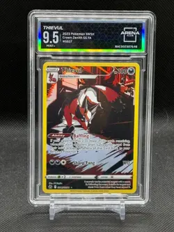 2023 Pokemon SWSH FA/Thievul GG17/GG70 Crown Zenith Arena Club 9.5 - Image 1