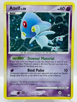 Azelf 4/123 D&P Mysterious Treasures Holo Rare Vintage Pokemon TCG Card - Image 1