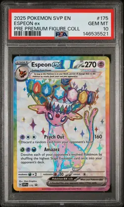 2025 POKEMON SVP EN-SV BLACK STAR PROMO #175 ESPEON EX PSA 10 - Image 1