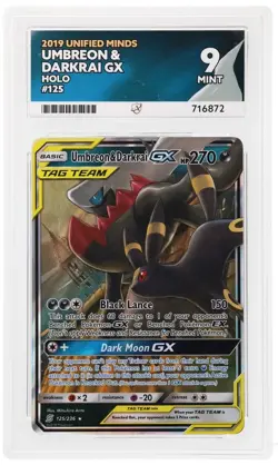 Pokemon Umbreon & Darkrai GX 125/236 ACE 9 - Image 1