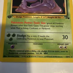 The Pokemon Company Grimer 48/62 Fossil 1st Edition Common Regular English 50HP - Image 3