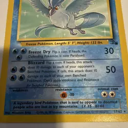 Wizards of the Coast Articuno 17/62 Fossil 1999 Rare 70 HP Unlimited - Image 2