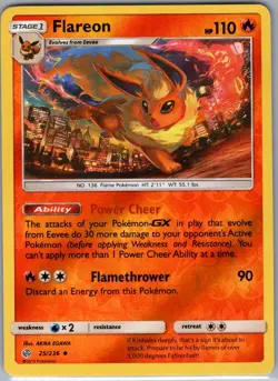 Flareon 25/236 Reverse Holo SM - Cosmic Eclipse - Pokemon Card - NM - Image 1