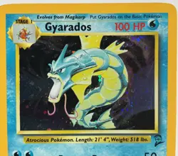 Gyarados 7/130 Holo Rare Base Set 2 Pokemon Pre-owned - Image 3