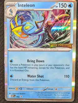 Pokemon Card Inteleon MEP 002 - Mega Evolution Prerelease Black Star Promo - Image 1