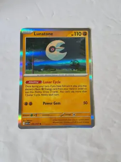 Lunatone 105/217 Rare Ascended Heroes Pokemon Holo Near Mint - Image 1