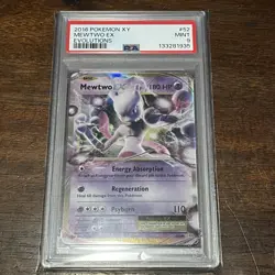 2016 POKEMON XY Evolutions Mewtwo EX 52/108 Holo PSA 9 Mint - Image 1