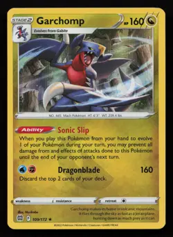 Garchomp 109/172 Holo Rare Brilliant Stars Pokemon NM - Image 1