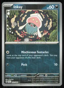 Inkay 033/064 Common Shrouded Fable Pokemon Reverse Holo Near Mint - Image 1
