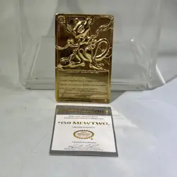 1999 Pokemon 23K Gold Plated Mewtwo Card Burger King In Original Case W/Cert #ML - Image 2