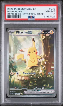 2026 POKEMON ASC EN-ASCENDED HEROES SPECIAL ILLUSTRATION RARE PIKACHU EX PSA 10 - Image 1