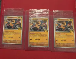 Pokemon TCG Field Museum Exclusive Archeops Holo Promo 051/086 Lot of 3 - Image 1