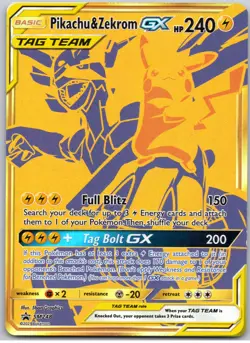 POKEMON TCG PIKACHU & ZEKROM GX SM248 PR-SM PROMO SM BLACK STAR PROMOS POKEMON - Image 1