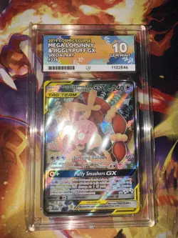 Mega Lopunny & Jigglypuff GX 226/236 Pokemon Cosmic Eclispe Tag Team ACE 10 - Image 1